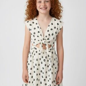 Zara White Floral Kids Dress